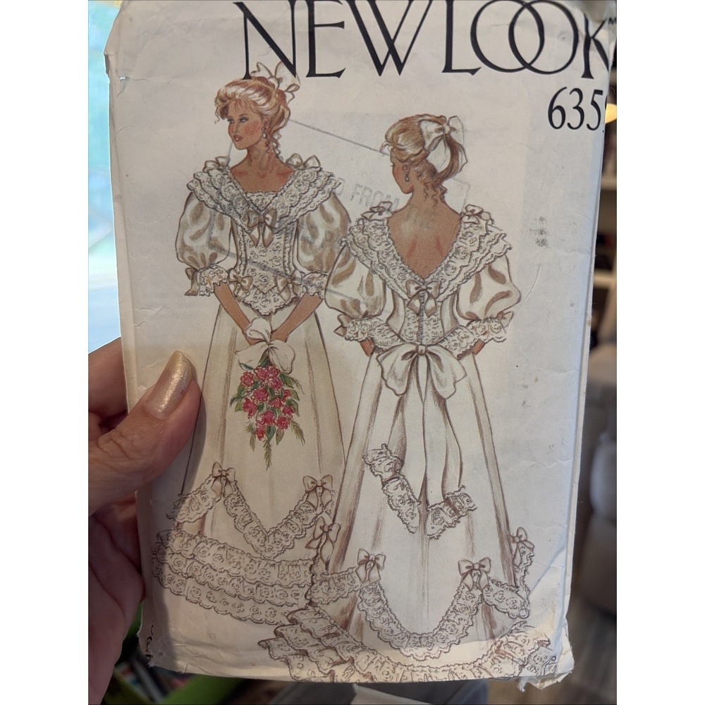 Vintage New Look 6359 Wedding Dress Sewing Pattern Sizes 8-18 Uncut Bridal Gown